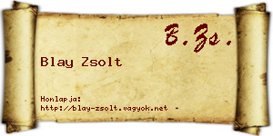 Blay Zsolt névjegykártya